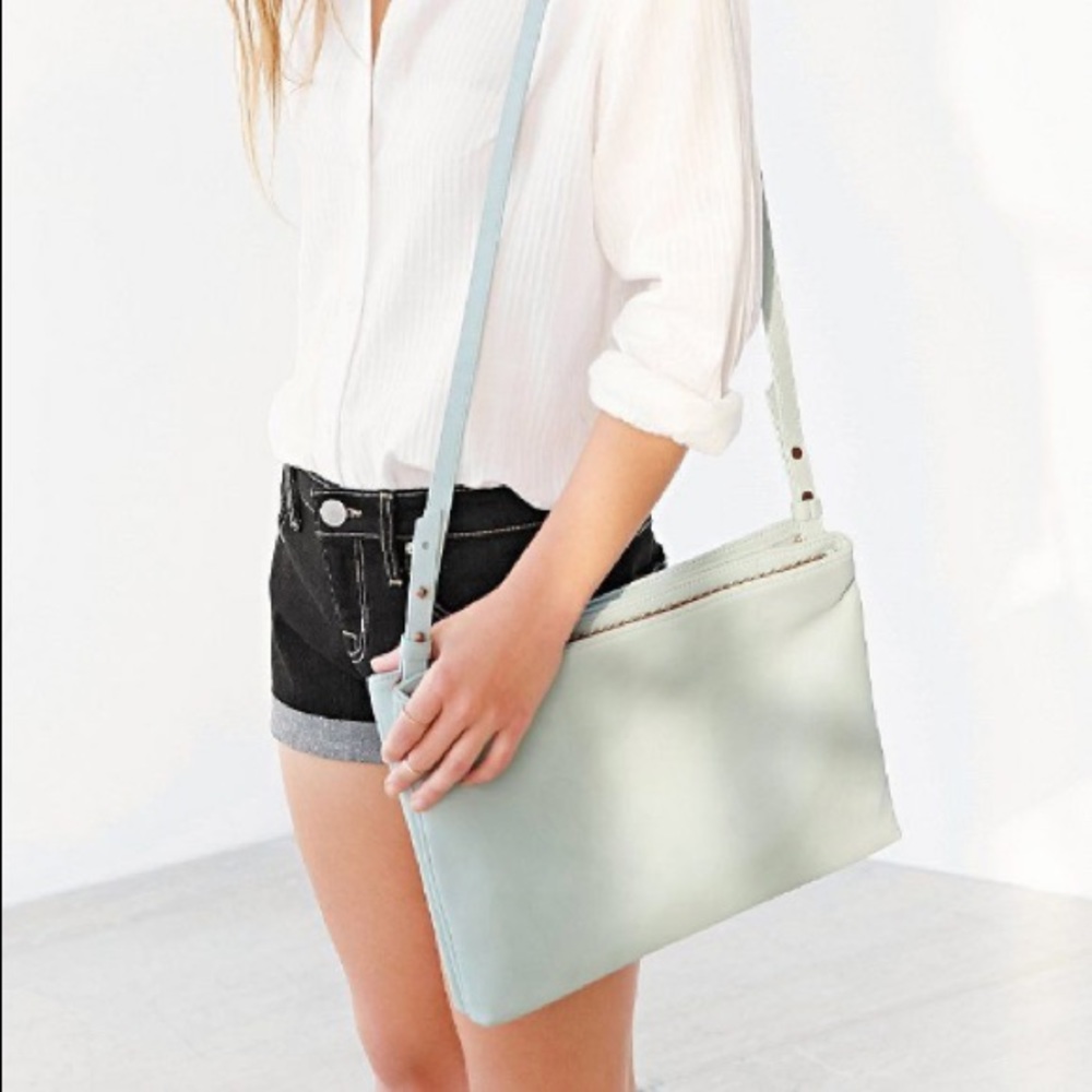 Silence + Noise Double Zip Shoulder Bag